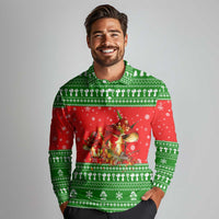 Amazing Mushroom Christmas Yall Christmas Long Sleeve Polo Shirt Xmas Holiday Patterns - Wonder Print Shop