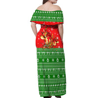 Amazing Mushroom Christmas Yall Christmas Off Shoulder Maxi Dress Xmas Holiday Patterns - Wonder Print Shop