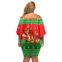 Amazing Mushroom Christmas Yall Christmas Off Shoulder Short Dress Xmas Holiday Patterns - Wonder Print Shop