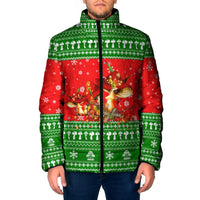 Amazing Mushroom Christmas Yall Christmas Padded Jacket Xmas Holiday Patterns - Wonder Print Shop
