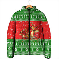 Amazing Mushroom Christmas Yall Christmas Padded Jacket Xmas Holiday Patterns - Wonder Print Shop