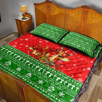 Amazing Mushroom Christmas Yall Christmas Quilt Bed Set Xmas Holiday Patterns - Wonder Print Shop