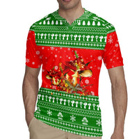 Amazing Mushroom Christmas Yall Christmas Rugby Jersey Xmas Holiday Patterns - Wonder Print Shop