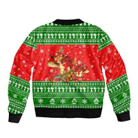 Amazing Mushroom Christmas Yall Christmas Sleeve Zip Bomber Jacket Xmas Holiday Patterns - Wonder Print Shop