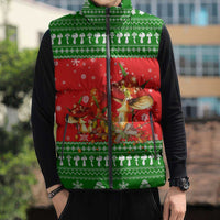 Amazing Mushroom Christmas Yall Christmas Sleeveless Puffer Jacket Xmas Holiday Patterns - Wonder Print Shop