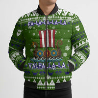 Amazing Viking Christmas Bomber Puffer Jacket Xmas Holiday Patterns - Wonder Print Shop