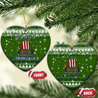 Amazing Viking Christmas Ceramic Ornament Xmas Holiday Patterns - Wonder Print Shop