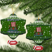 Amazing Viking Christmas Ceramic Ornament Xmas Holiday Patterns - Wonder Print Shop