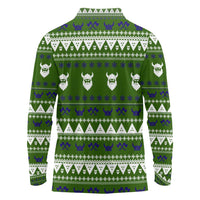 Amazing Viking Christmas Long Sleeve Polo Shirt Xmas Holiday Patterns - Wonder Print Shop