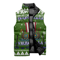 Amazing Viking Christmas Sleeveless Puffer Jacket Xmas Holiday Patterns - Wonder Print Shop