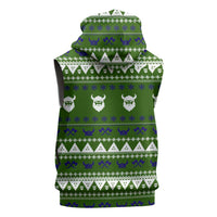 Amazing Viking Christmas Sleeveless Zip Hoodie Xmas Holiday Patterns - Wonder Print Shop