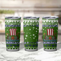 Amazing Viking Christmas Tumbler Cup Xmas Holiday Patterns - Wonder Print Shop