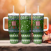 Amazing Viking Christmas Tumbler With Handle Xmas Holiday Patterns - Wonder Print Shop
