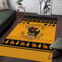 Americans Turkey Hunting Thanksgiving Christmas Area Rug Xmas Holiday Patterns - Wonder Print Shop