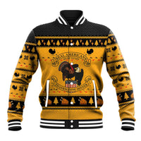 Americans Turkey Hunting Thanksgiving Christmas Baseball Jacket Xmas Holiday Patterns - Wonder Print Shop