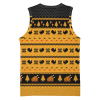 Americans Turkey Hunting Thanksgiving Christmas Basketball Jersey Xmas Holiday Patterns - Wonder Print Shop
