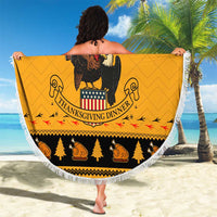 Americans Turkey Hunting Thanksgiving Christmas Beach Blanket Xmas Holiday Patterns - Wonder Print Shop