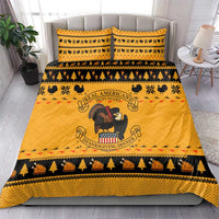 Americans Turkey Hunting Thanksgiving Christmas Bedding Set Xmas Holiday Patterns - Wonder Print Shop