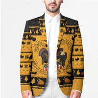 Americans Turkey Hunting Thanksgiving Christmas Blazer Xmas Holiday Patterns - Wonder Print Shop