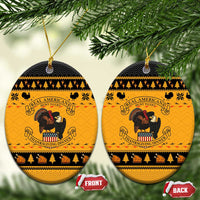 Americans Turkey Hunting Thanksgiving Christmas Ceramic Ornament Xmas Holiday Patterns - Wonder Print Shop