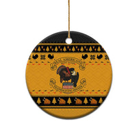 Americans Turkey Hunting Thanksgiving Christmas Ceramic Ornament Xmas Holiday Patterns - Wonder Print Shop