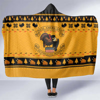 Americans Turkey Hunting Thanksgiving Christmas Hooded Blanket Xmas Holiday Patterns - Wonder Print Shop