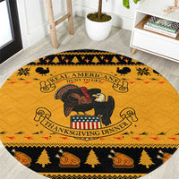 Americans Turkey Hunting Thanksgiving Christmas Round Carpet Xmas Holiday Patterns - Wonder Print Shop