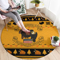 Americans Turkey Hunting Thanksgiving Christmas Round Carpet Xmas Holiday Patterns - Wonder Print Shop