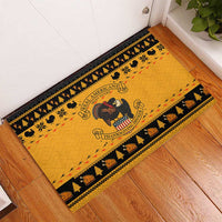 Americans Turkey Hunting Thanksgiving Christmas Rubber Doormat Xmas Holiday Patterns - Wonder Print Shop