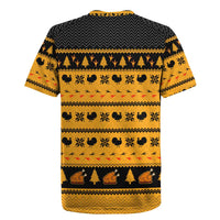 Americans Turkey Hunting Thanksgiving Christmas Rugby Jersey Xmas Holiday Patterns - Wonder Print Shop