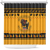 Americans Turkey Hunting Thanksgiving Christmas Shower Curtain Xmas Holiday Patterns - Wonder Print Shop