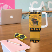 Americans Turkey Hunting Thanksgiving Christmas Tumbler With Handle Xmas Holiday Patterns - Wonder Print Shop