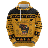 Americans Turkey Hunting Thanksgiving Christmas Zip Hoodie Xmas Holiday Patterns - Wonder Print Shop