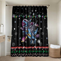 Astronauts Ride A T Rex In Space With The Planet Christmas Bathroom Set Xmas Holiday Patterns - Wonder Print Shop