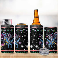 Astronauts Ride A T Rex In Space With The Planet Christmas 4 in 1 Can Cooler Tumbler Xmas Holiday Patterns - Wonder Print Shop