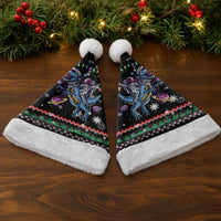 Astronauts Ride A T Rex In Space With The Planet Christmas Santa Hat Xmas Holiday Patterns - Wonder Print Shop