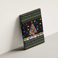 Autism Pine Christmas Canvas Wall Art Xmas Holiday Patterns - Wonder Print Shop