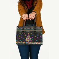 Autism Pine Christmas Leather Bag Xmas Holiday Patterns - Wonder Print Shop