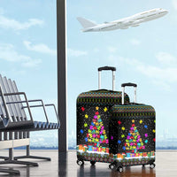 Autism Pine Christmas Luggage Cover Xmas Holiday Patterns - Wonder Print Shop