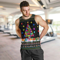 Autism Pine Christmas Men Tank Top Xmas Holiday Patterns - Wonder Print Shop
