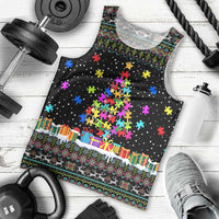 Autism Pine Christmas Men Tank Top Xmas Holiday Patterns - Wonder Print Shop