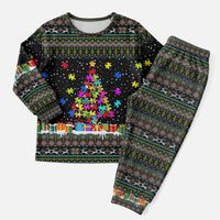Autism Pine Christmas Pajama Set Xmas Holiday Patterns - Wonder Print Shop