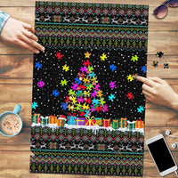 Autism Pine Christmas Puzzle Xmas Holiday Patterns - Wonder Print Shop