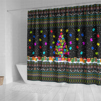 Autism Pine Christmas Shower Curtain Xmas Holiday Patterns - Wonder Print Shop