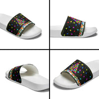Autism Pine Christmas Slide Sandals Xmas Holiday Patterns - Wonder Print Shop