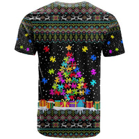Autism Pine Christmas T Shirt Xmas Holiday Patterns - Wonder Print Shop