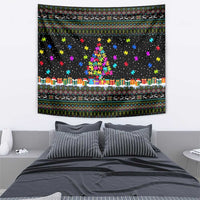 Autism Pine Christmas Tapestry Xmas Holiday Patterns - Wonder Print Shop