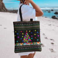 Autism Pine Christmas Tote Bag Xmas Holiday Patterns - Wonder Print Shop