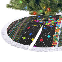 Autism Pine Christmas Tree Skirt Xmas Holiday Patterns - Wonder Print Shop