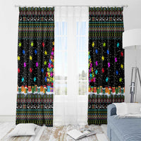 Autism Pine Christmas Window Curtain Xmas Holiday Patterns - Wonder Print Shop